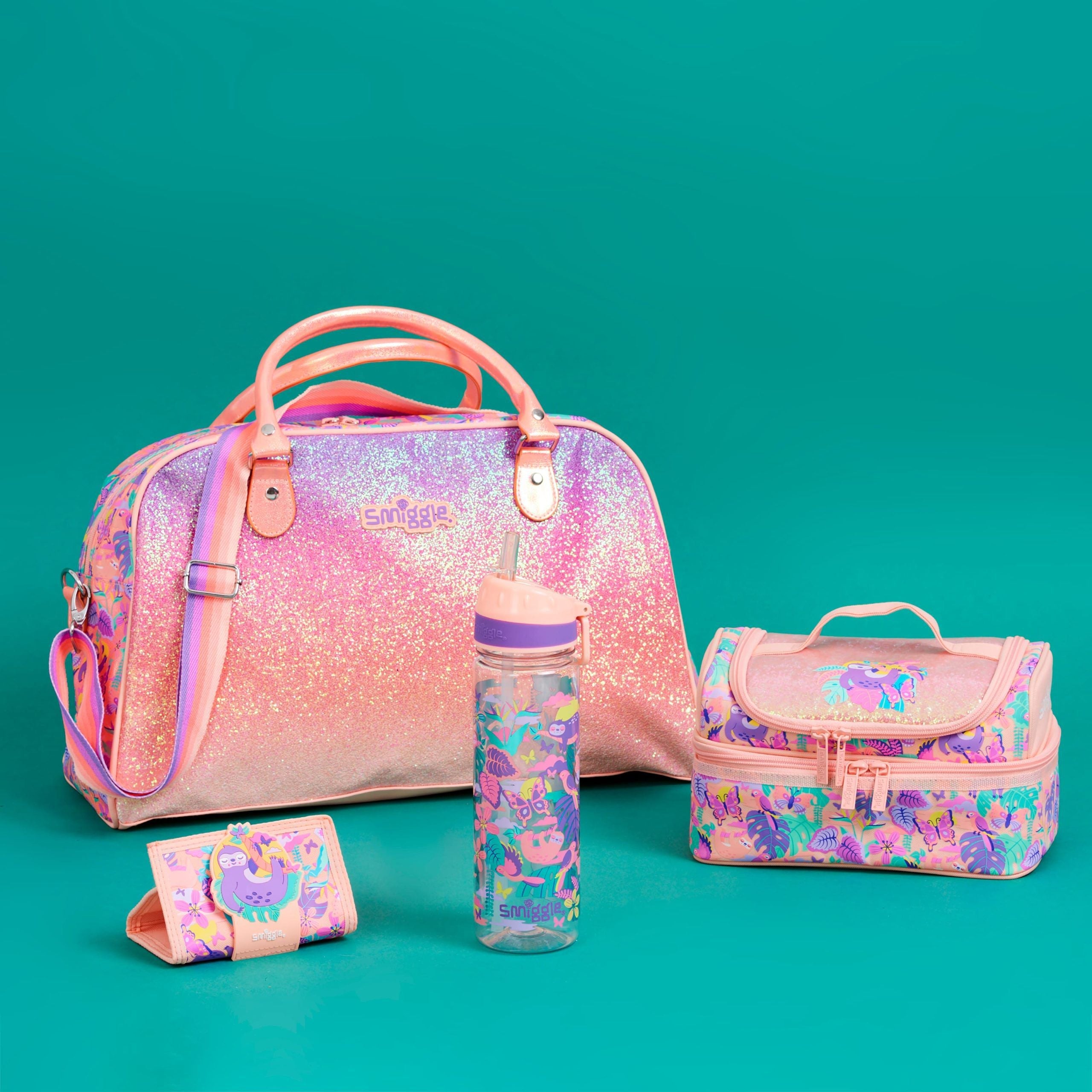Smiggle - Bolso de fin de semana rosa coral Beyond