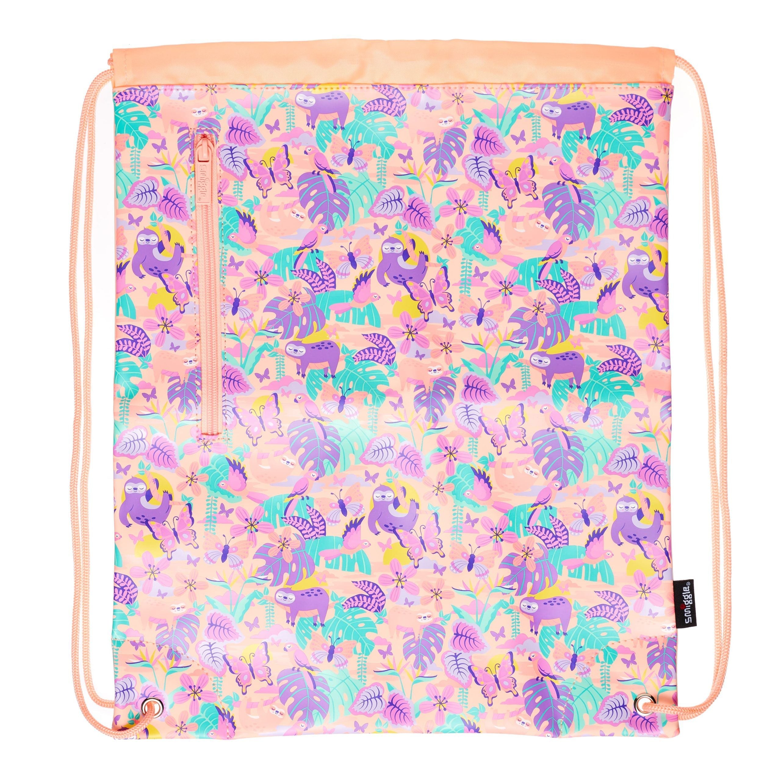 Smiggle - Mochila con cordón rosa coral