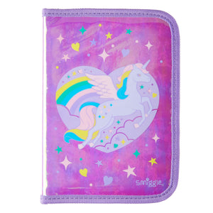 Smiggle - Set de papelería Más allá de los unicornios, con lápices de colores y estuche
