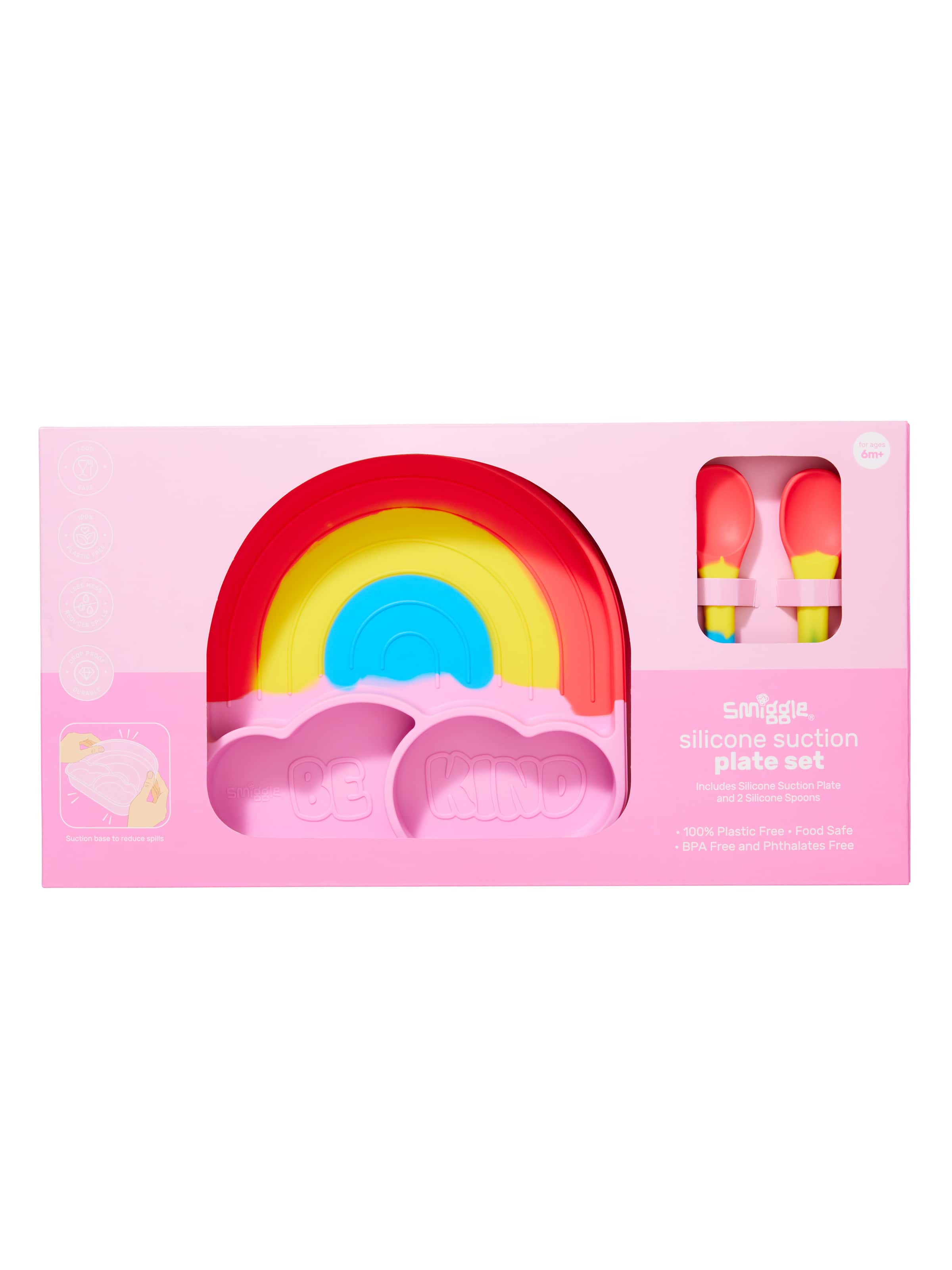 Smiggle - Juego de platos de silicona Big Dream