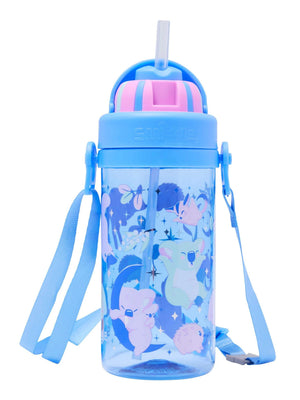 Smiggle - Big Dreams Kindergarten Botella de agua con pajita oculta de 400 ml, sin BPA