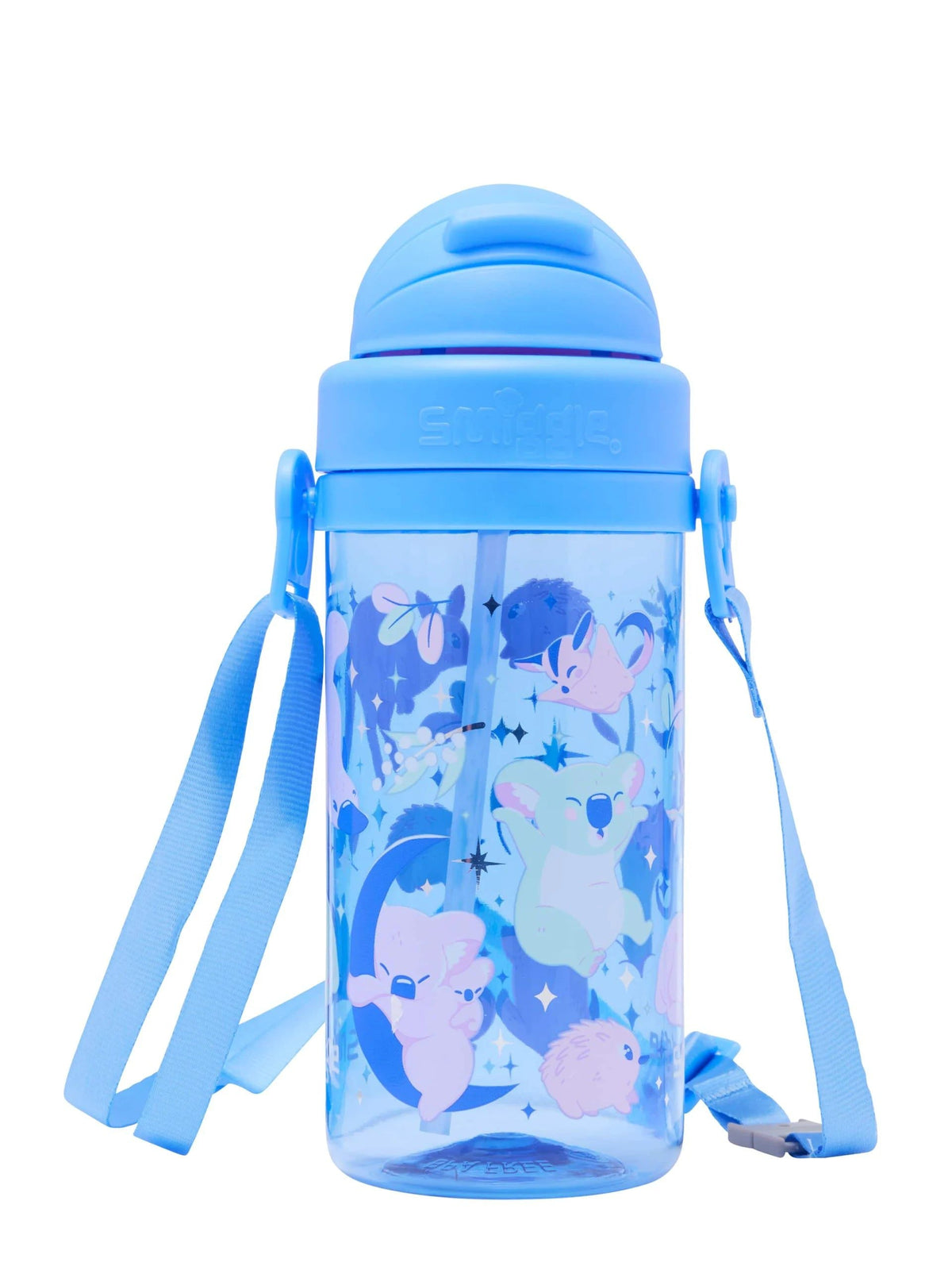 Smiggle - Big Dreams Kindergarten Botella de agua con pajita oculta de 400 ml, sin BPA