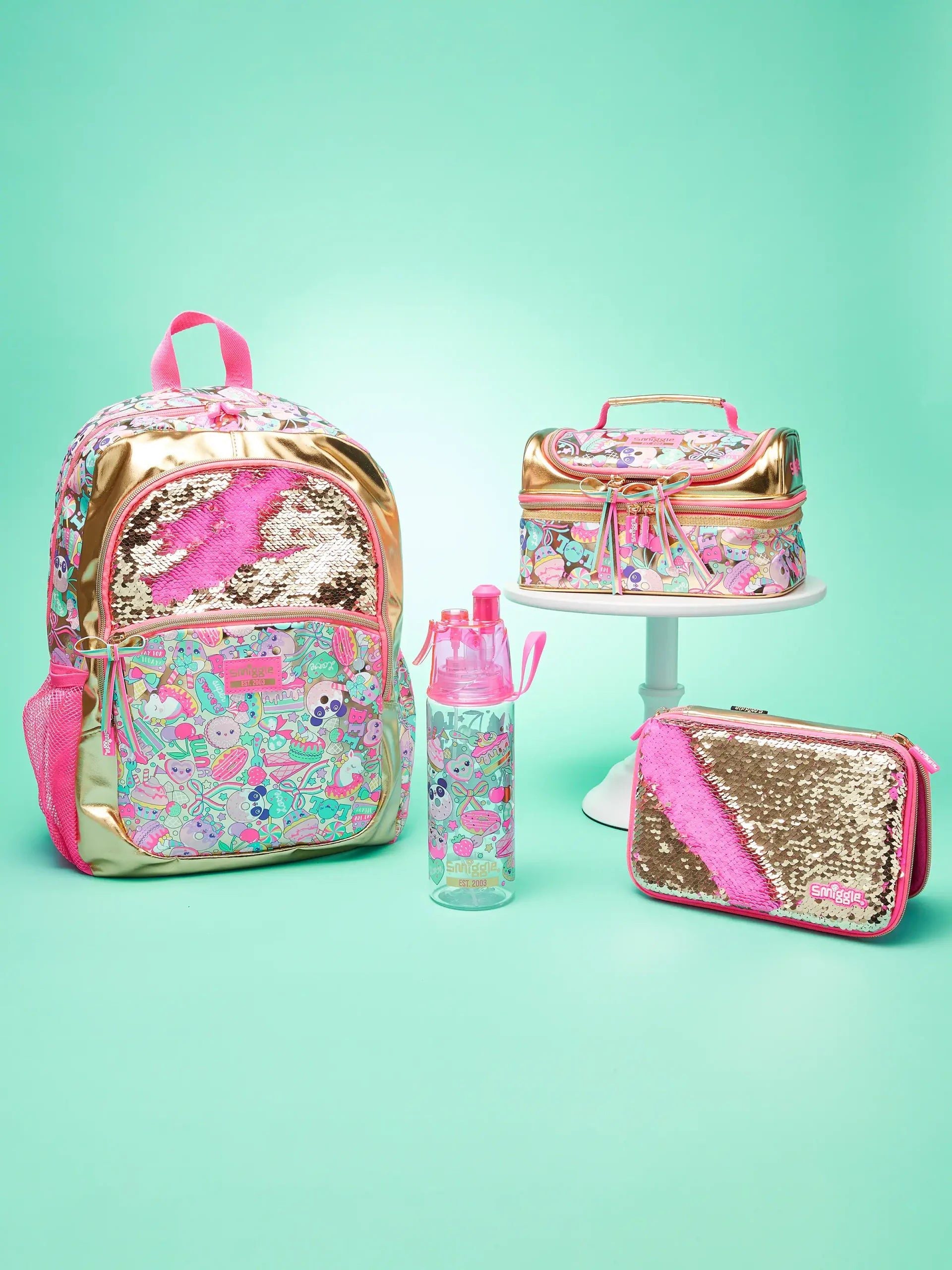 Smiggle - Estuche especial de cumpleaños con lentejuelas