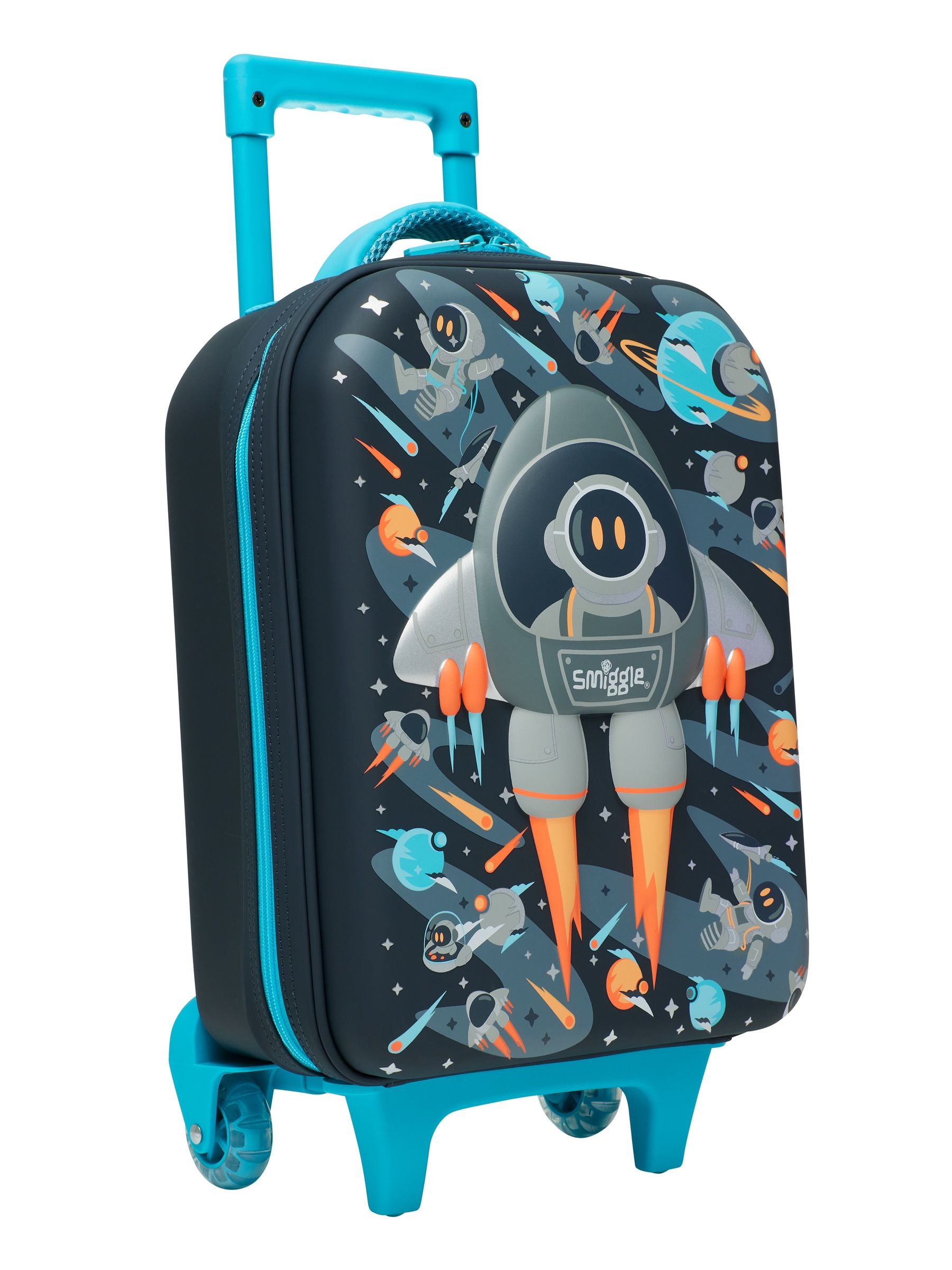 Smiggle - Blast Off Junior, maleta trolley de guardería y preescolar