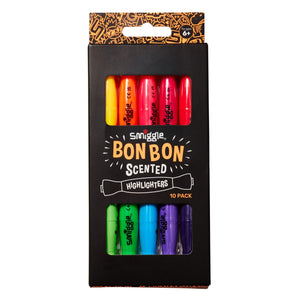 Smiggle - Pack de 10 subrayadores Bon Bon con aroma a dulces