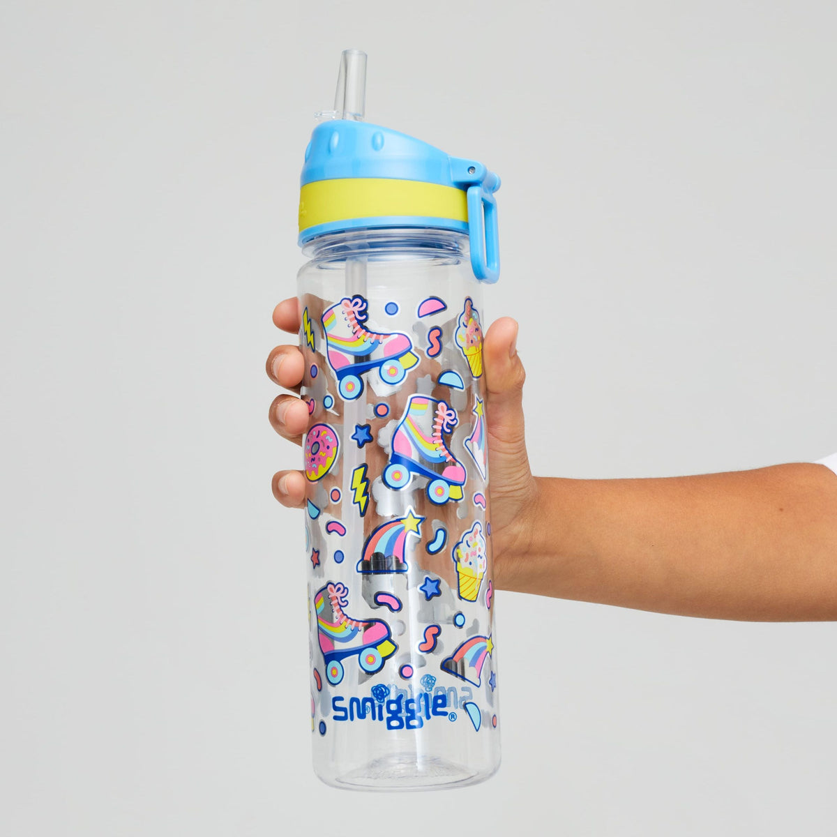 Smiggle - Botella de agua de 650 ml sin BPA Bright Side