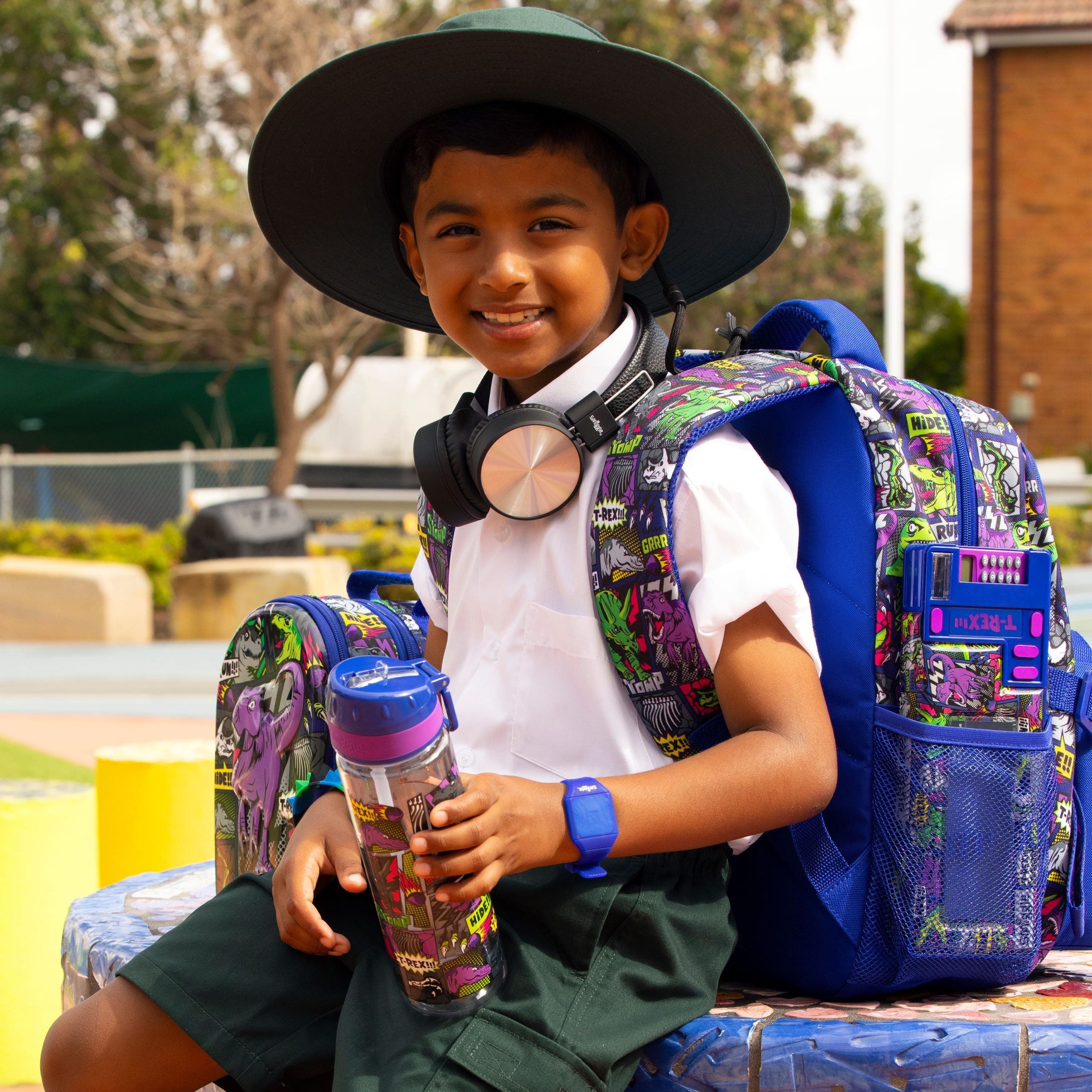 Smiggle - Botella de agua de 650 ml sin BPA Bright Side