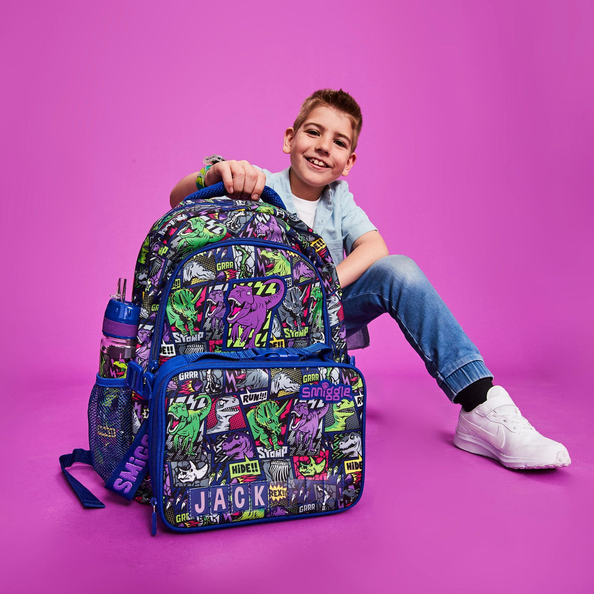 Smiggle - Botella de agua de 650 ml sin BPA Bright Side
