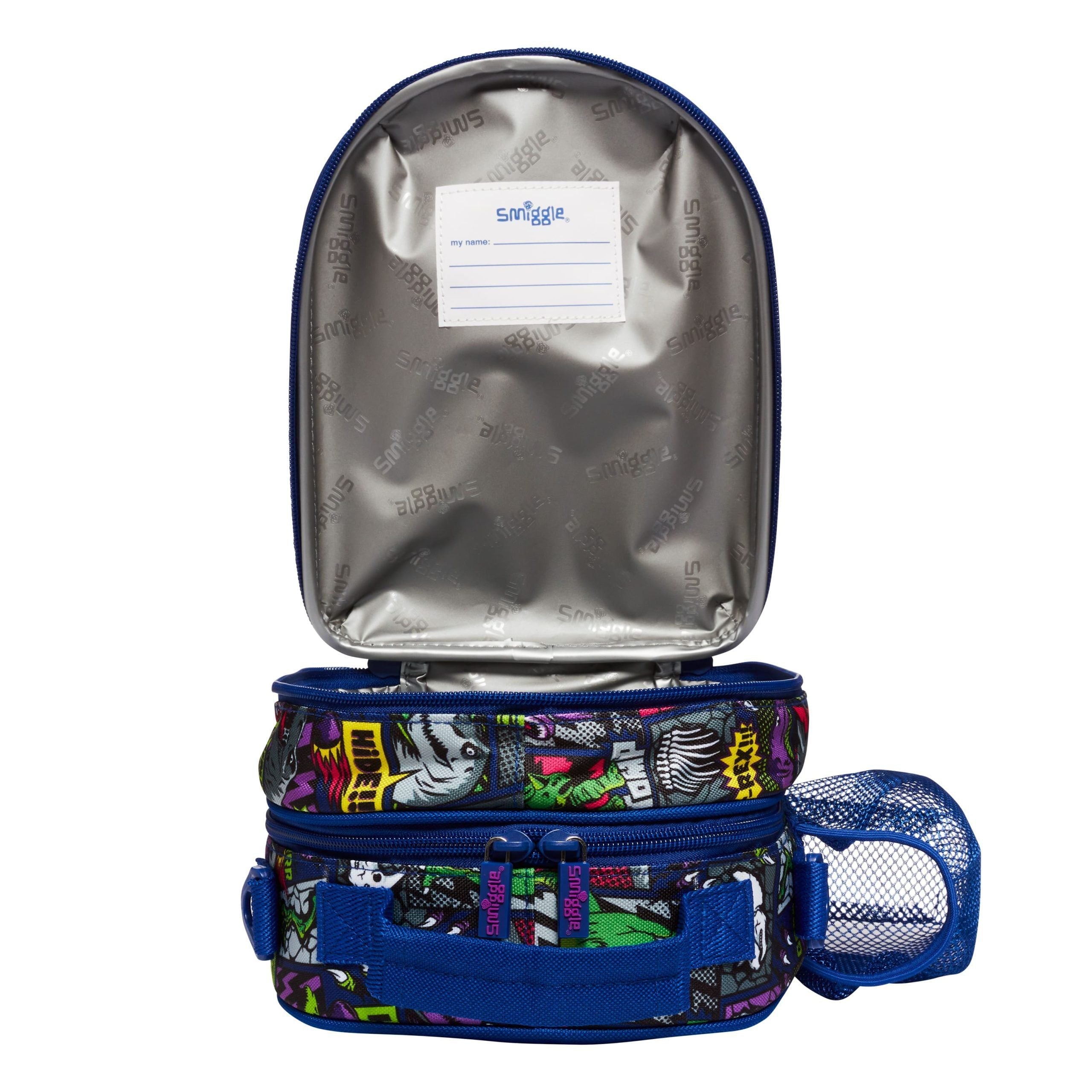 Smiggle - Bolsa de almuerzo doble con correa Bright Side