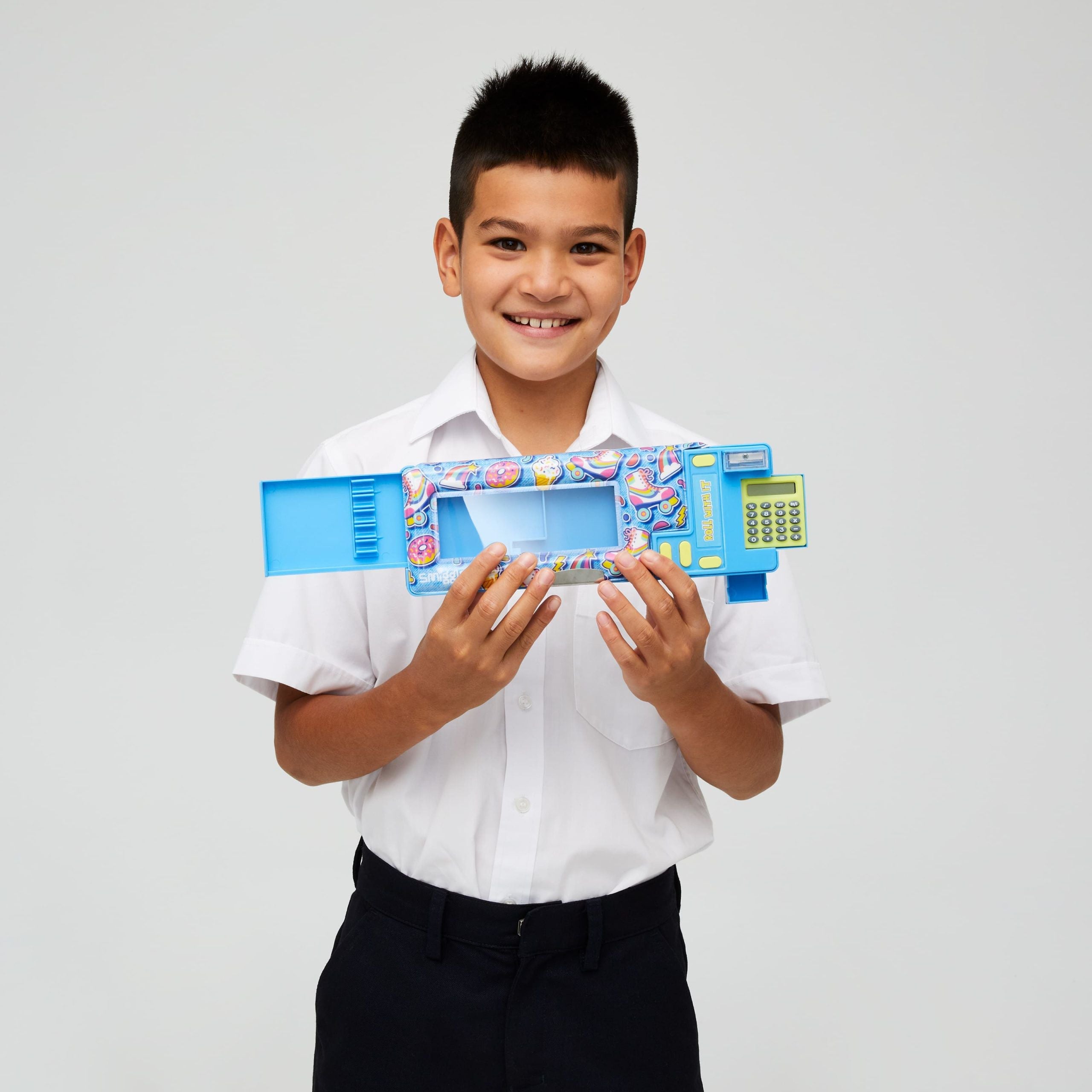 Smiggle - Estuche Automático con Calculadora Bright Side