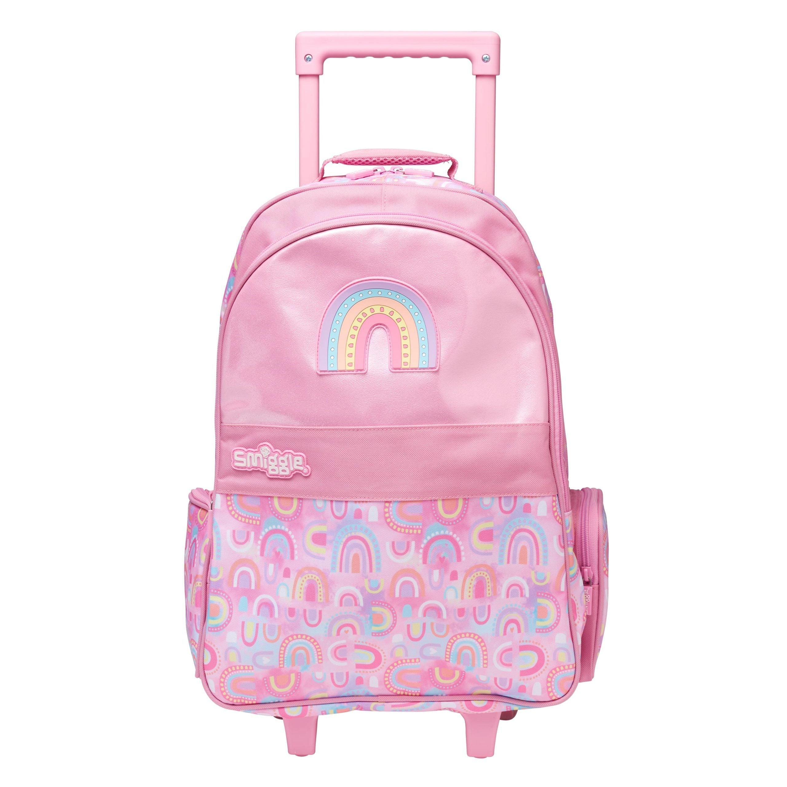 Smiggle - Bright Side Maleta Escolar y de Viaje con Ruedas Iluminadas