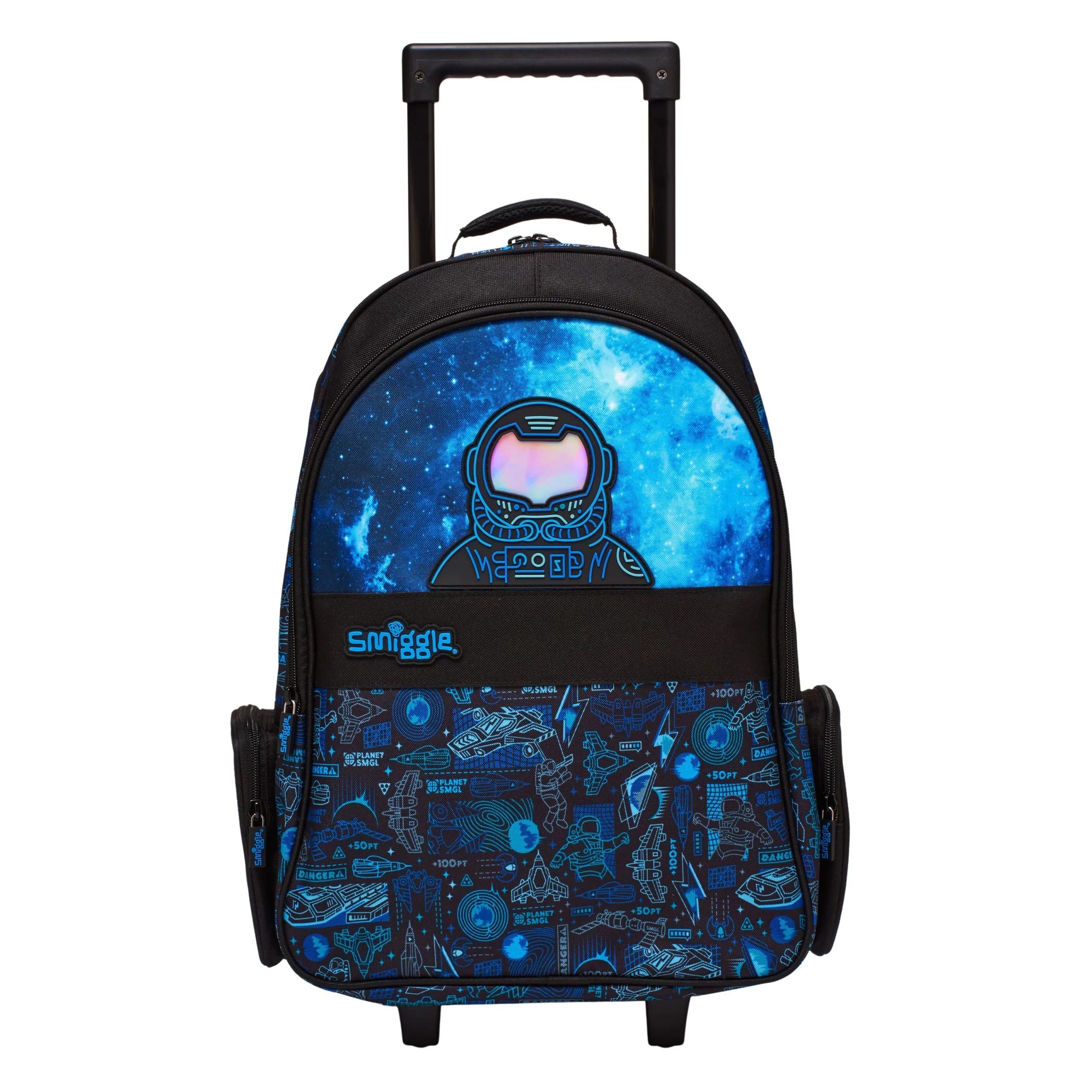 Smiggle - Bright Side Maleta Escolar y de Viaje con Ruedas Iluminadas