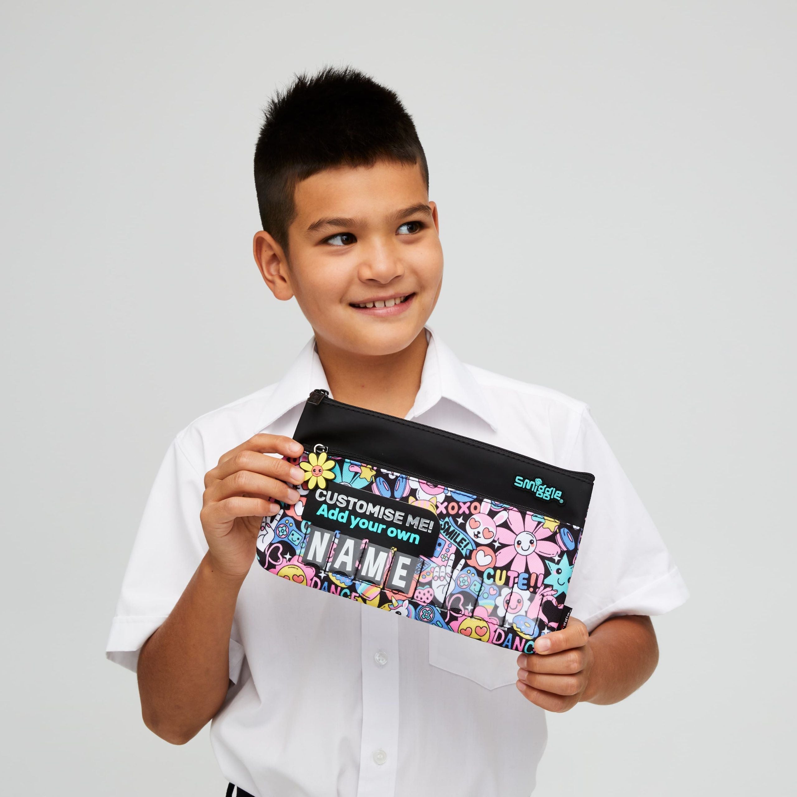 Estuche con nombre y bolso de mano Bright Side de Smiggle