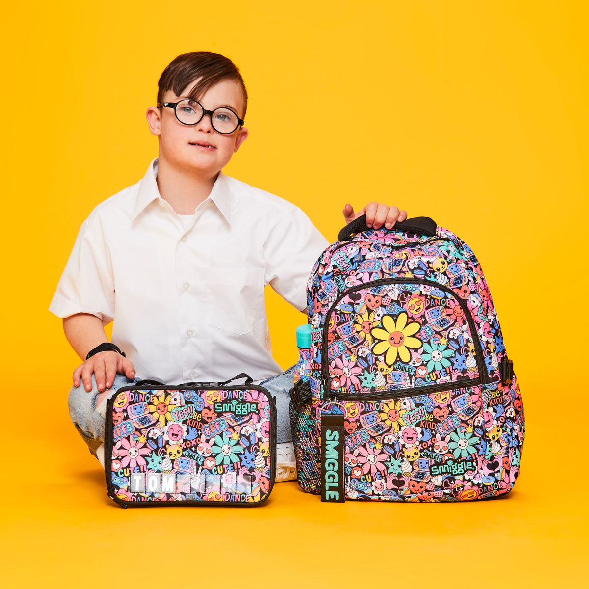Smiggle - Fiambrera cuadrada Bright Side