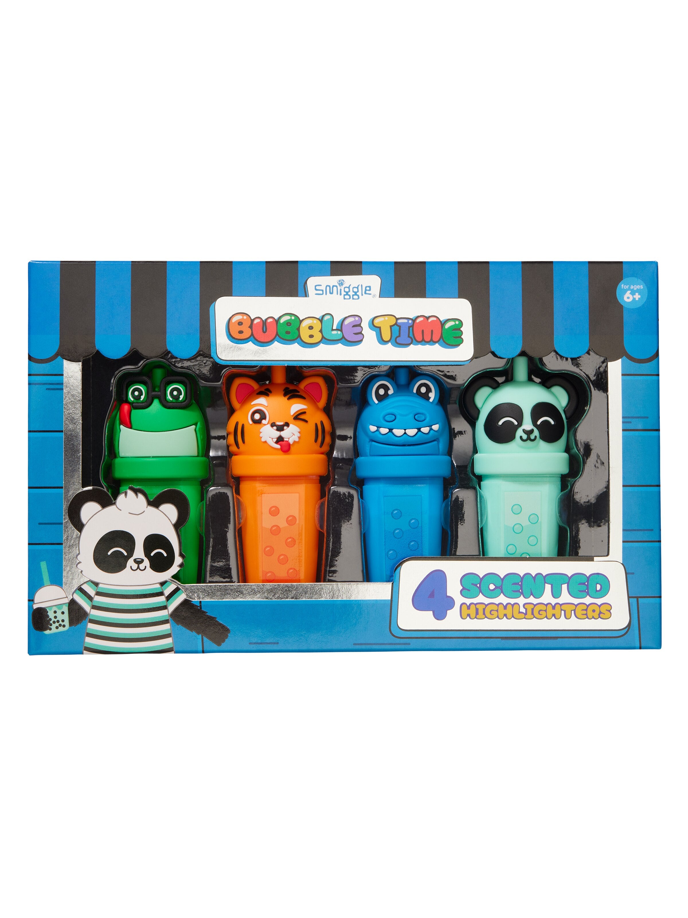 Smiggle - Bubble Time Set de 4 marcadores fosforescentes