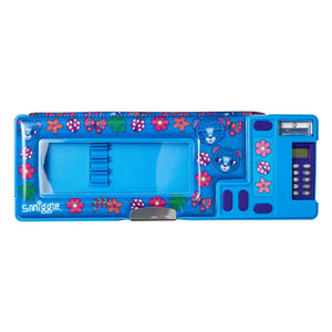 Smiggle - Estuche Pop Out Automático con Calculadora Budz Azules