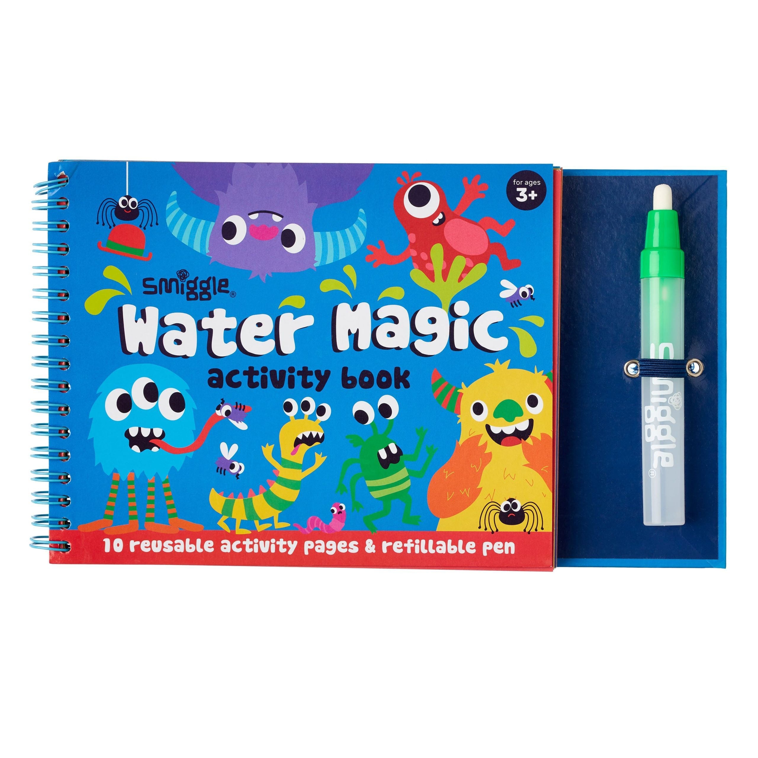 Smiggle - Libro de actividades de pintura acuática mágica azul
