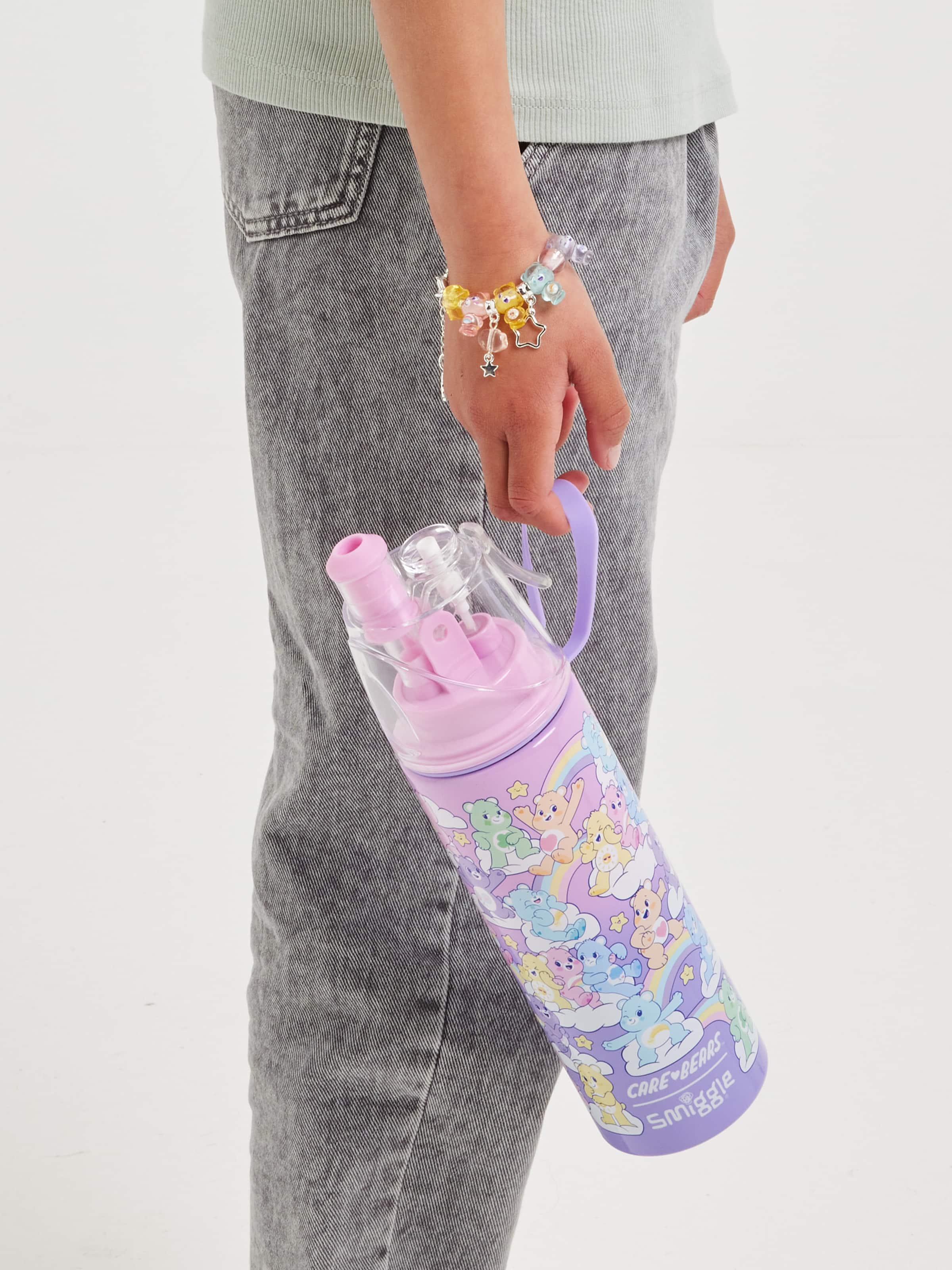 Smiggle - Care Bears Botella de Acero de 500 ml con Boquilla de Chorro
