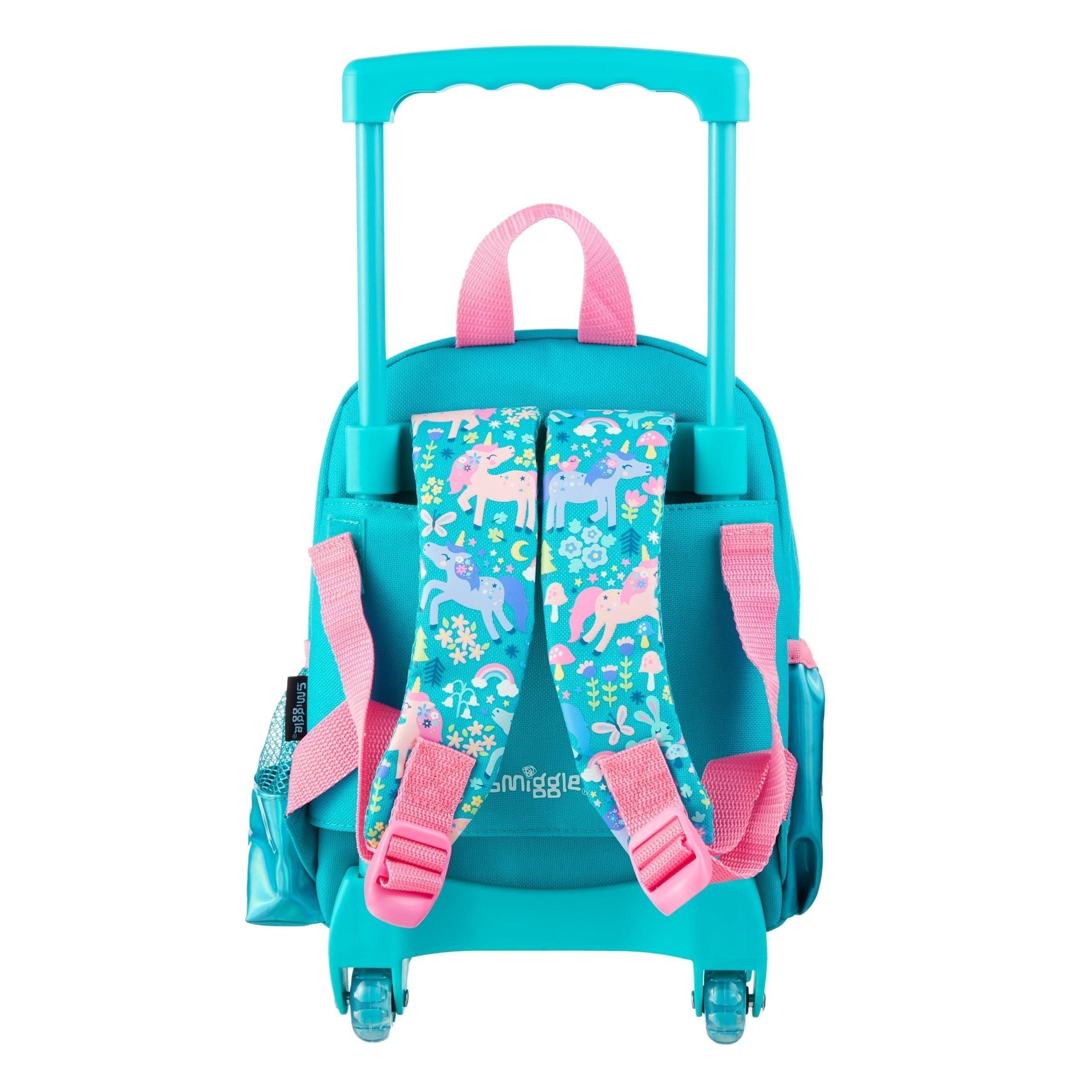 Smiggle - Mochila pequeña Unicornio con ruedas
