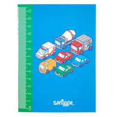 Smiggle - Cuaderno A6 de 64 páginas con regla y rayas