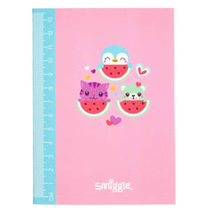 Smiggle - Cuaderno A6 de 64 páginas con regla y rayas