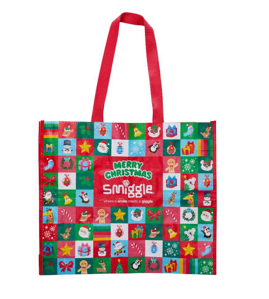Smiggle - Bolsa reutilizable grande de Navidad