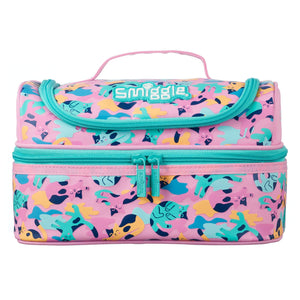 Smiggle - Bolsa para el almuerzo con diseño de gatitos azules de doble piso