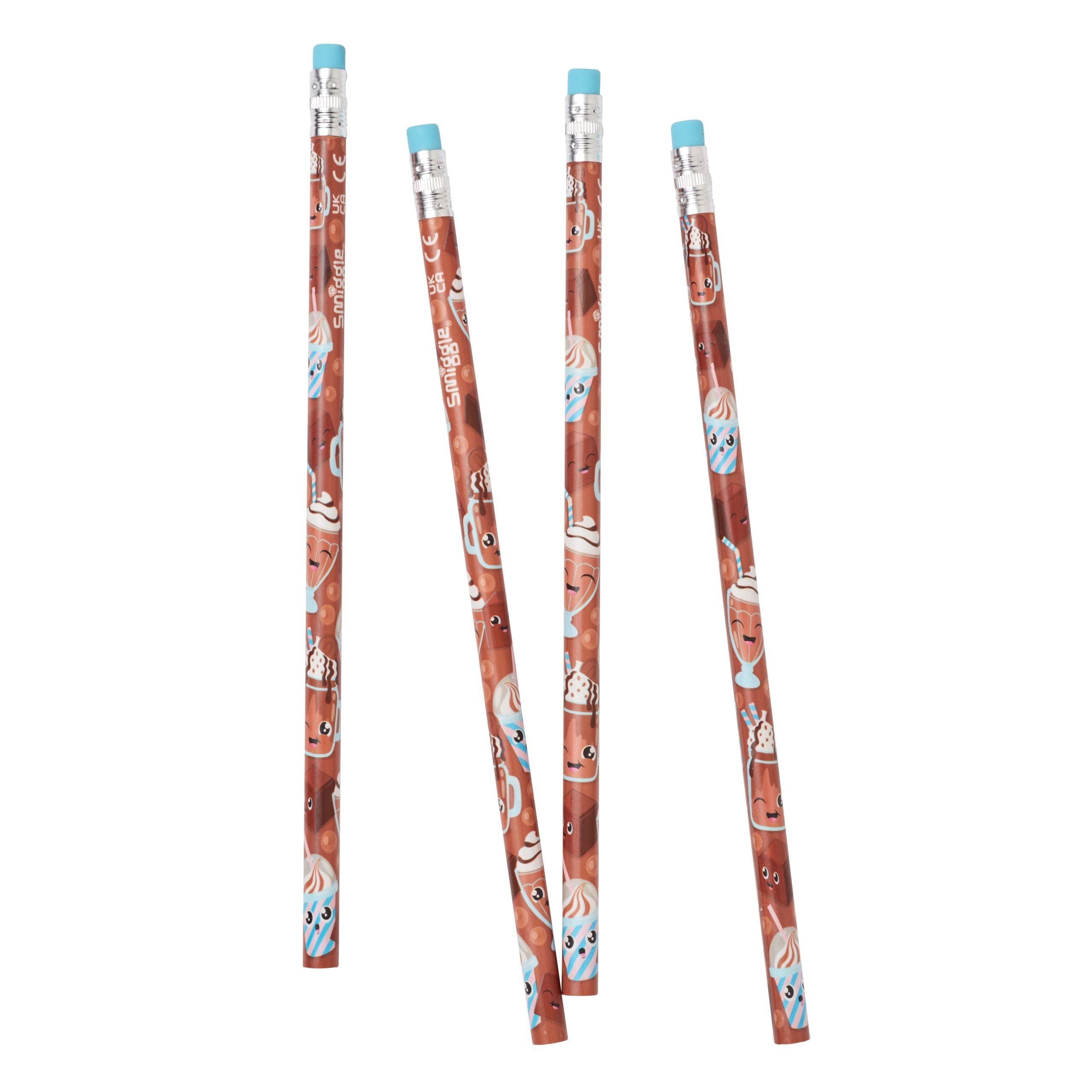 Smiggle - Bolígrafo con Olor a Batido de Chocolate, Paquete de 4