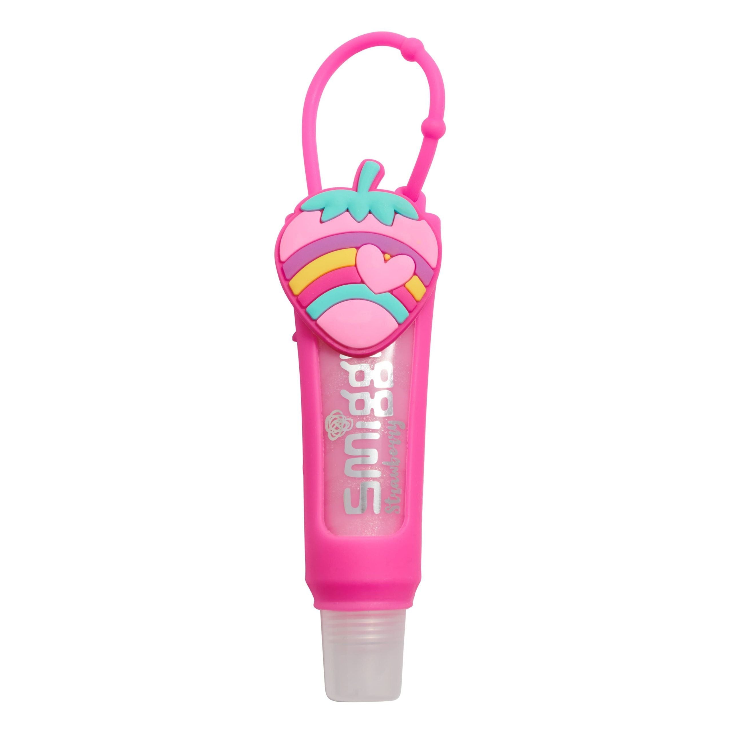 Smiggle - Bálsamo labial y llavero para niños con olor a fresa