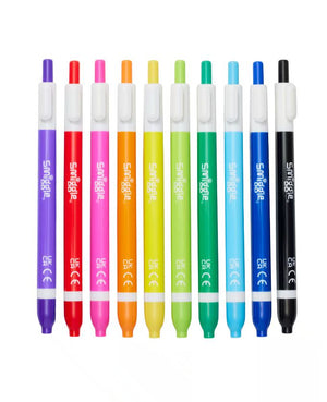 Smiggle - Set de 10 Rotuladores Fosforescentes con Clic