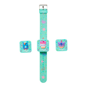 Smiggle - Cloud Nine Reloj de pulsera con tapa intercambiable para niños