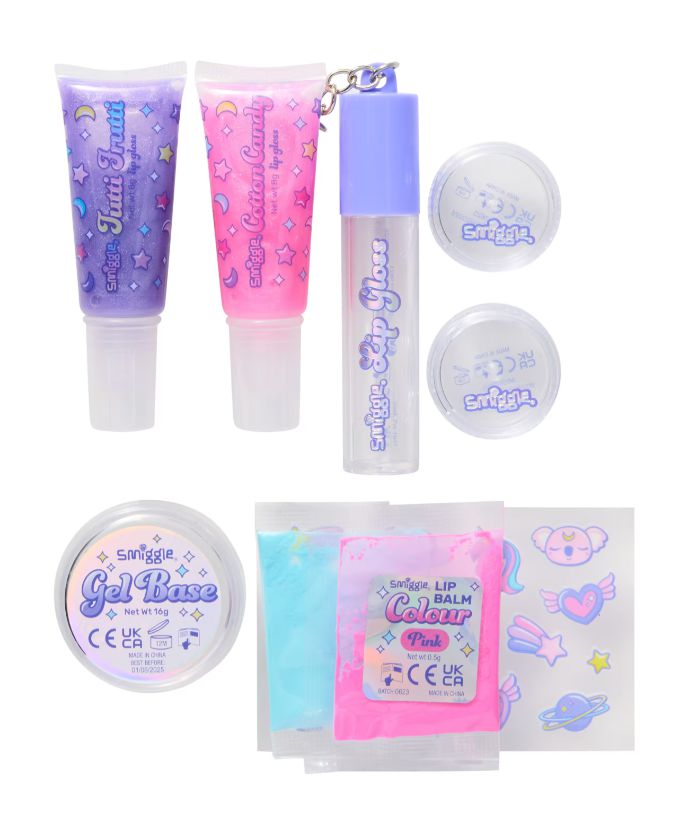 Smiggle - Set de brillos de labios con purpurina para niños