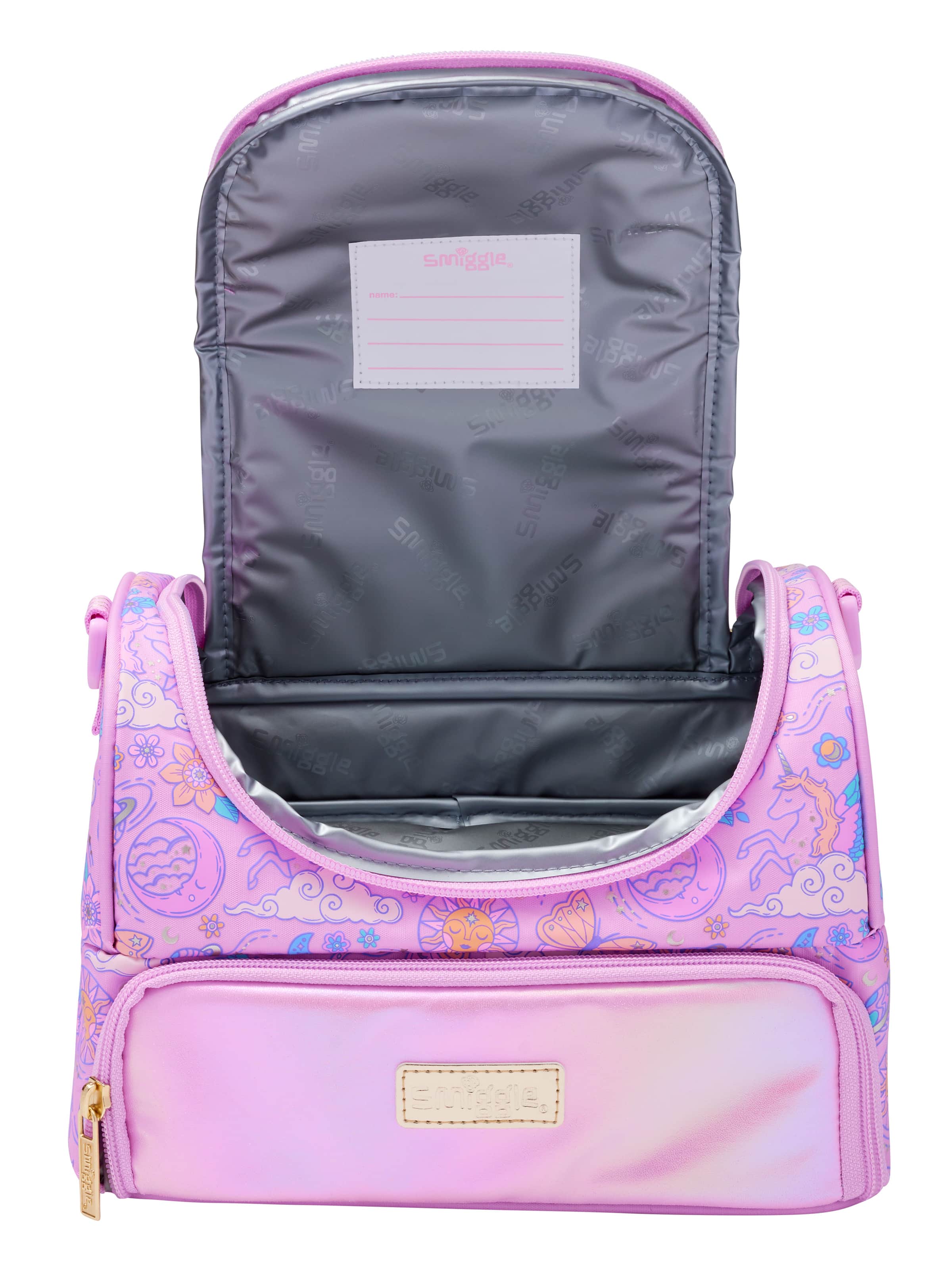 Smiggle - Cosmos Bolsa de Almuerzo Grande Doble con Correa