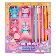 Smiggle - Pack de bolígrafo y goma de borrar divertida Cutie Corns