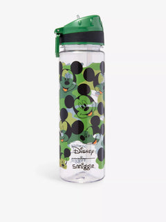 Smiggle - Botella de agua Mickey Disney de 650 ml sin BPA con pajita