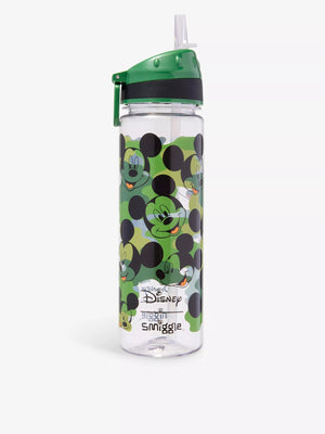 Smiggle - Botella de agua Mickey Disney de 650 ml sin BPA con pajita