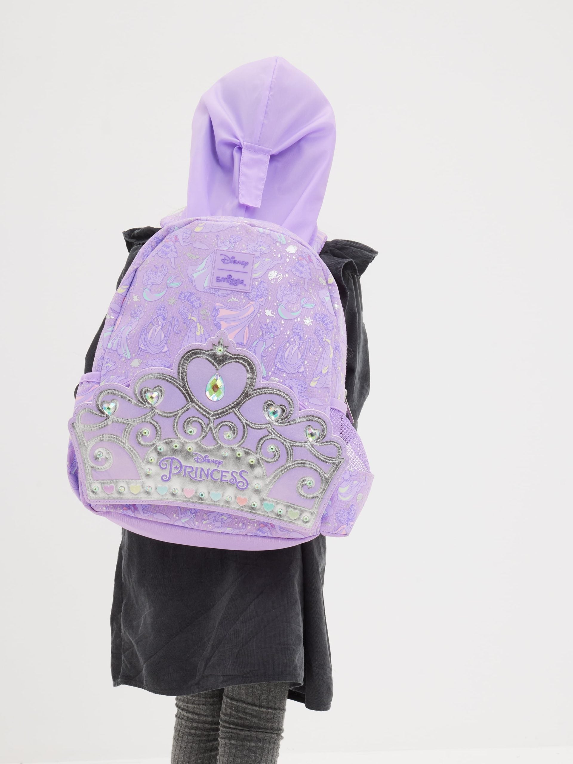 Smiggle - Mochila con capucha Disney Princess Junior