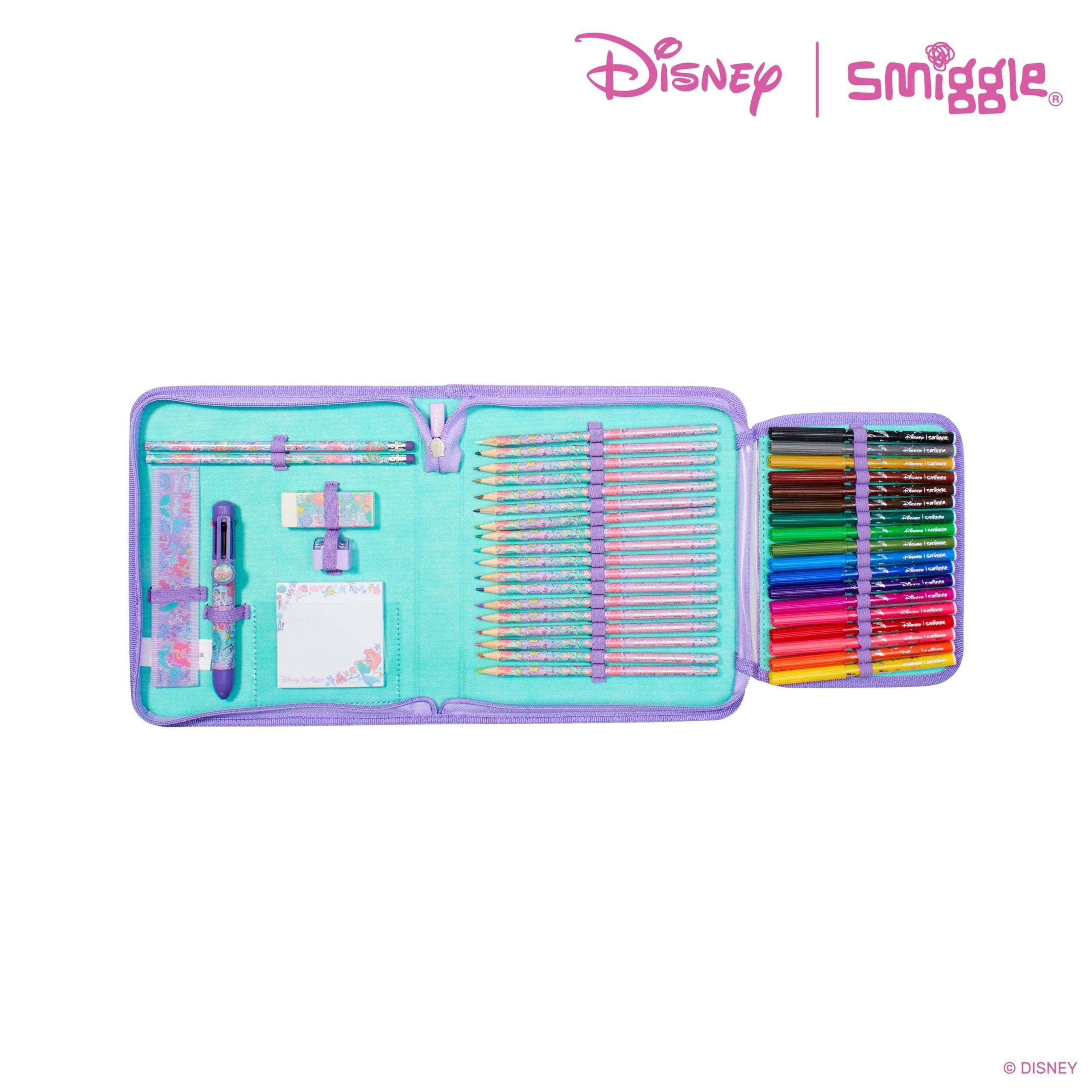 Smiggle - Estuche y Set de Papelería Disney Princesas
