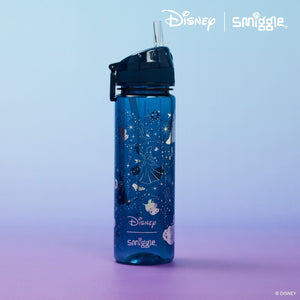 Smiggle - Botella de agua de 650 ml sin BPA con pajita de princesas Disney