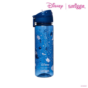 Smiggle - Botella de agua de 650 ml sin BPA con pajita de princesas Disney