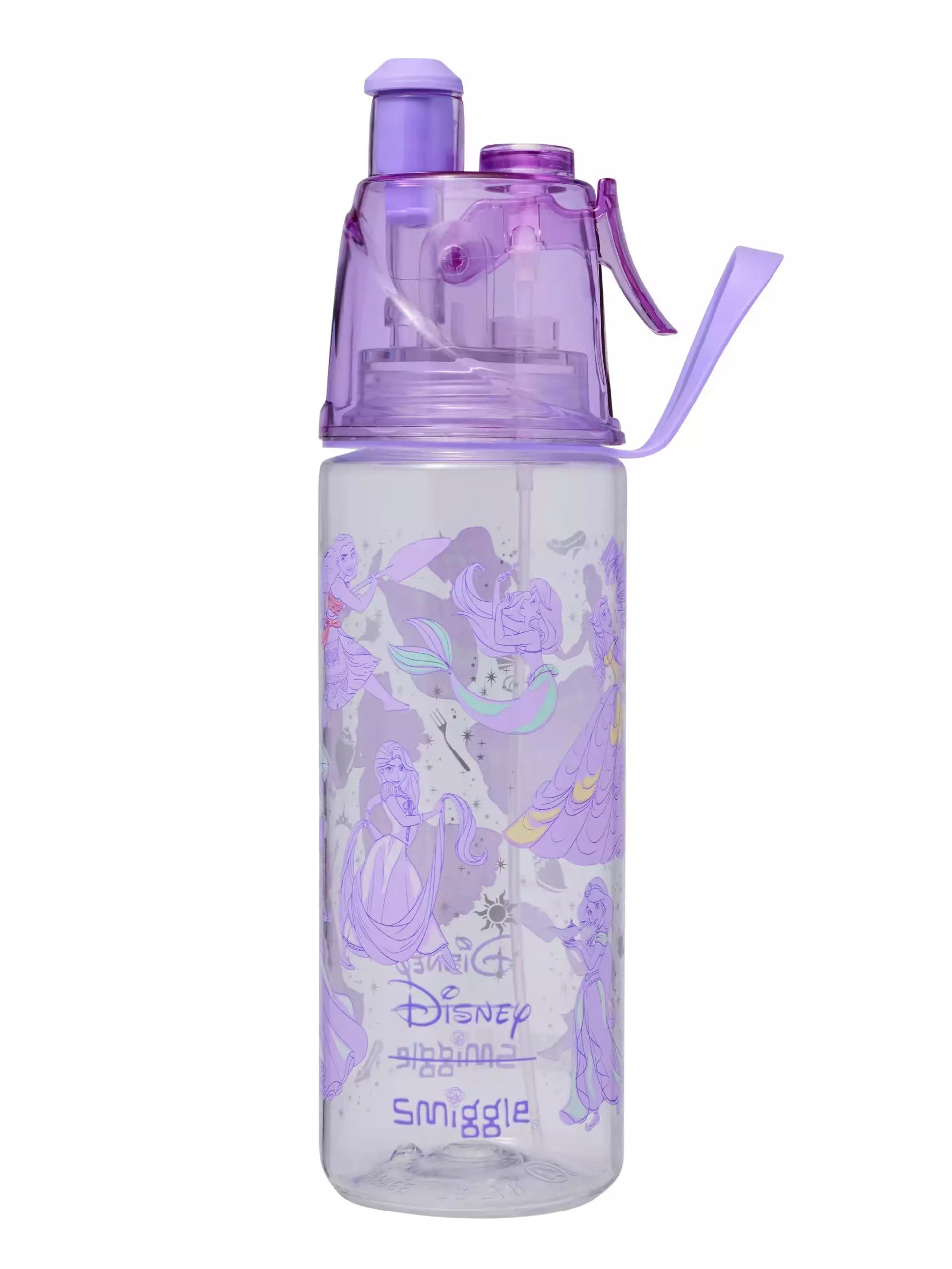 Smiggle - Botella de agua de 560 ml de las Princesas Disney sin BPA