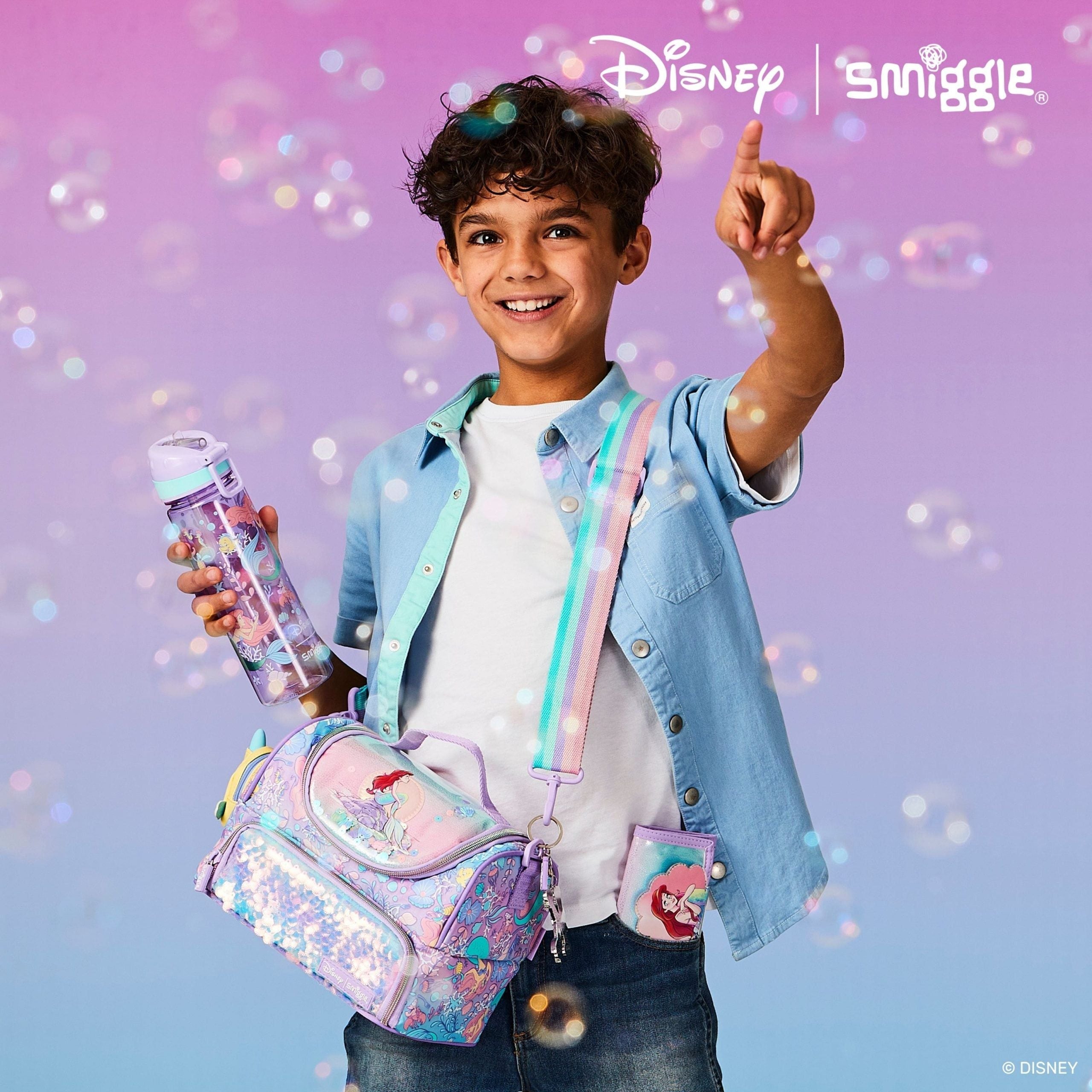 Smiggle - Disney Princess Fiambrera de Doble Piso con Correa