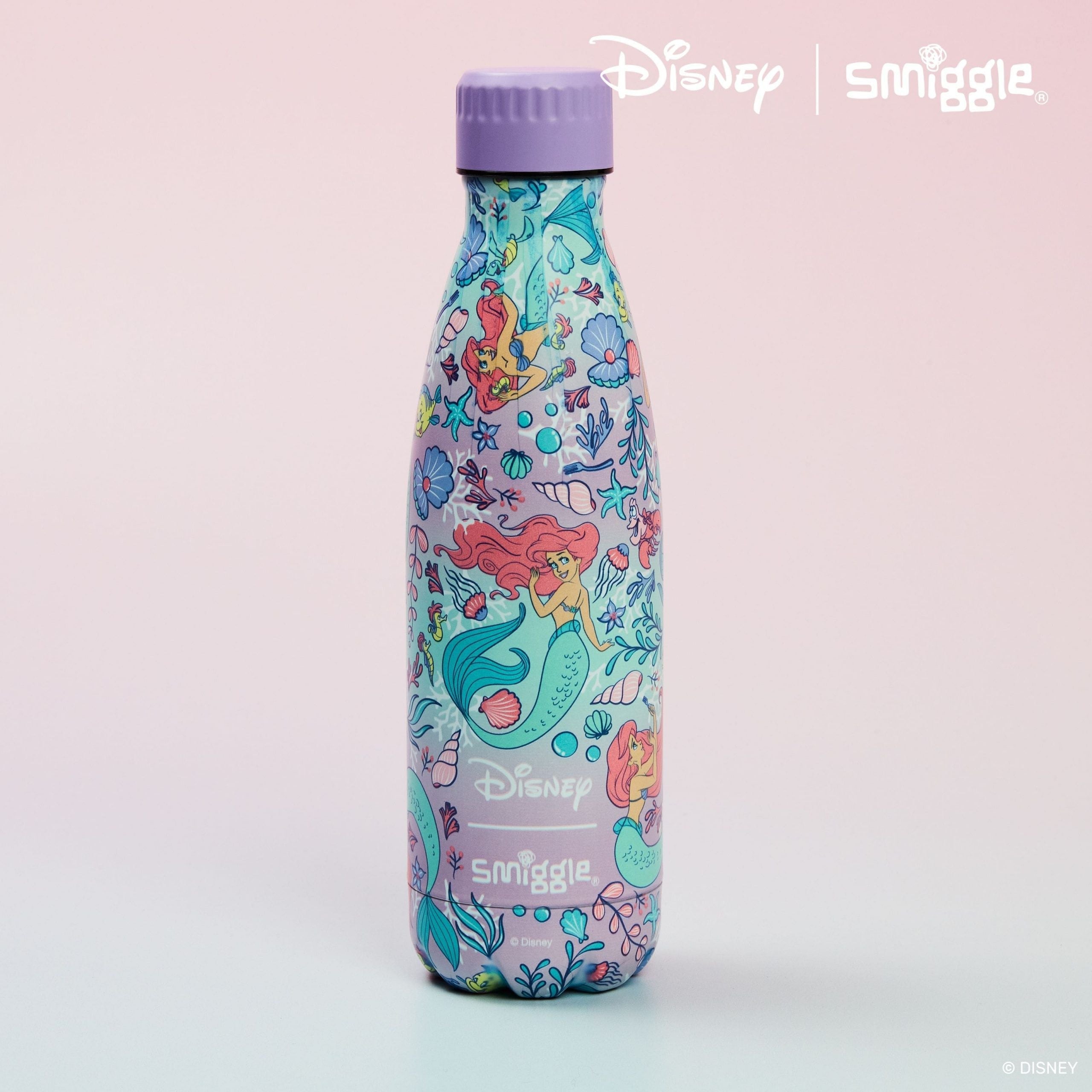 Smiggle - Botella de acero inoxidable Princesas Disney 500 ml