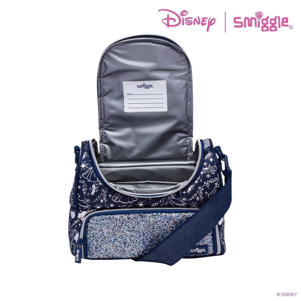 Smiggle - Disney Princess Cinderella Fiambrera de Dos Compartimentos con Correa