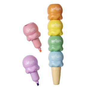 Smiggle - Rotuladores Fluorescentes con Olor a Helado