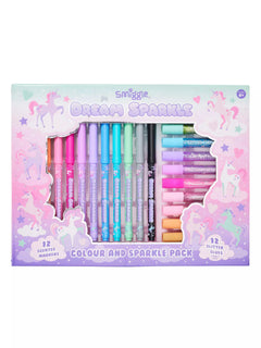 Smiggle - Set de papelería Dream Sparkle, colores y brillos