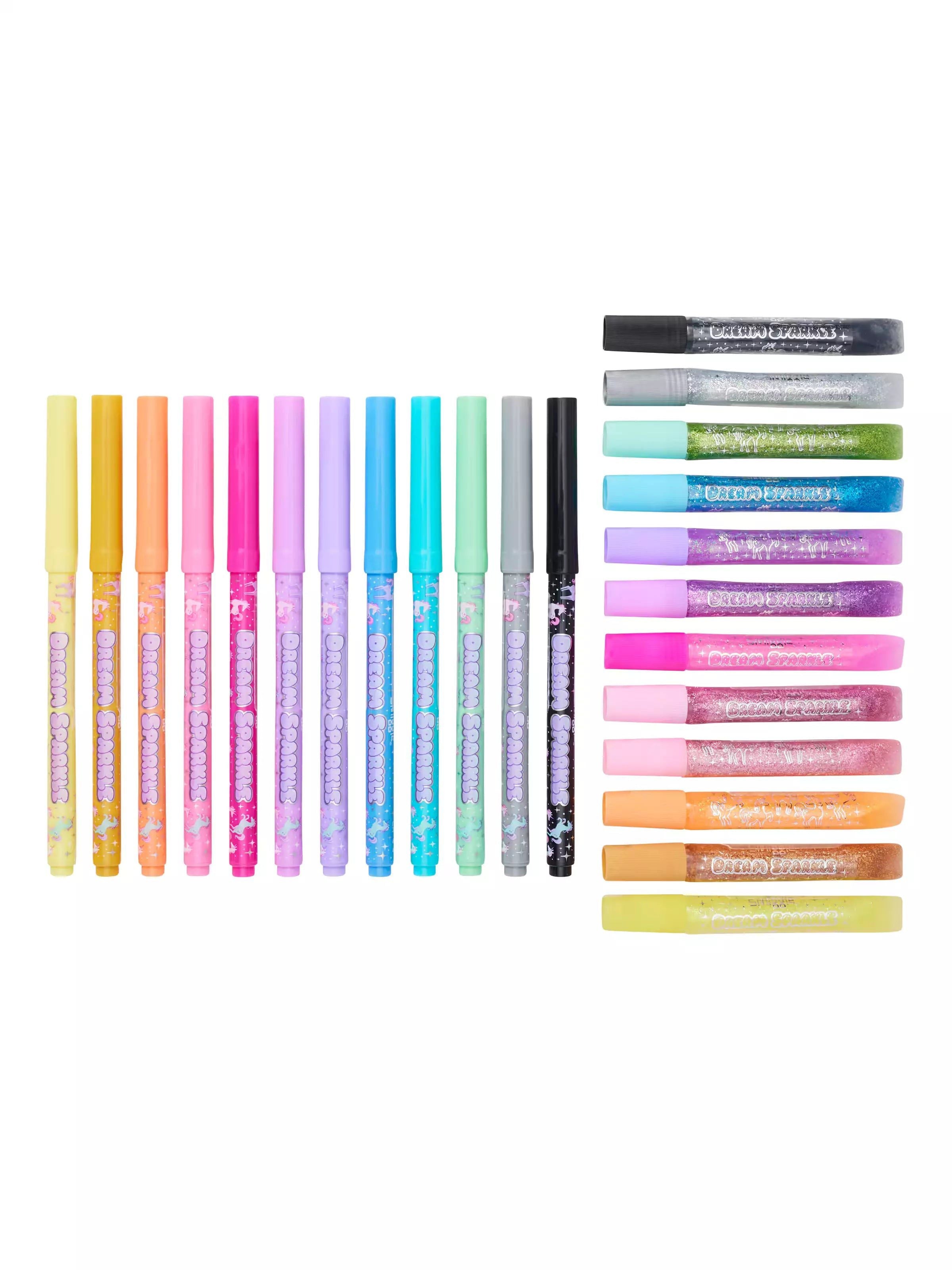 Smiggle - Set de papelería Dream Sparkle, colores y brillos