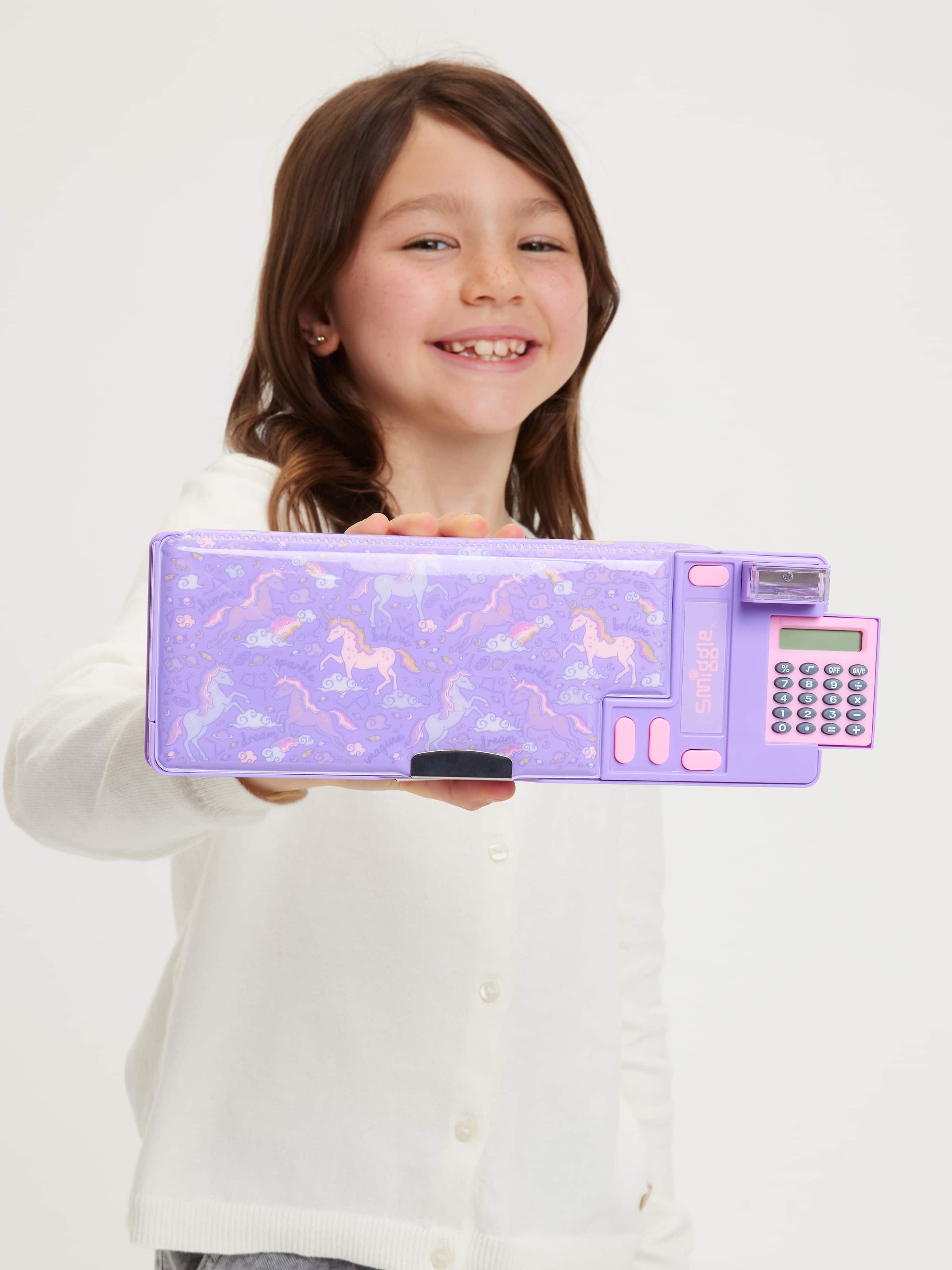 Estuche automático para lápices Smiggle - Eclipse con calculadora