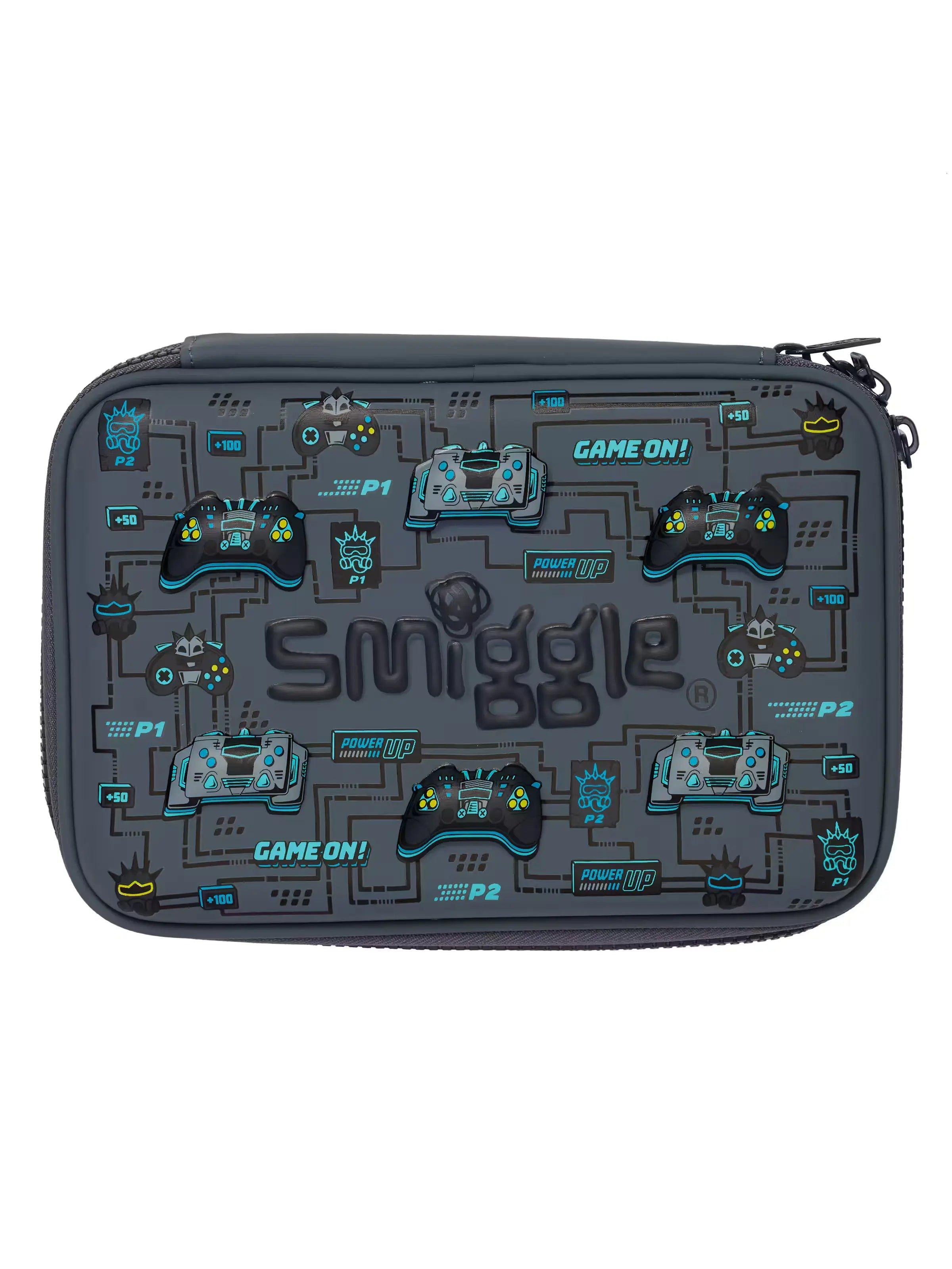 Smiggle - Estuche rígido 3D con dos compartimentos épicos