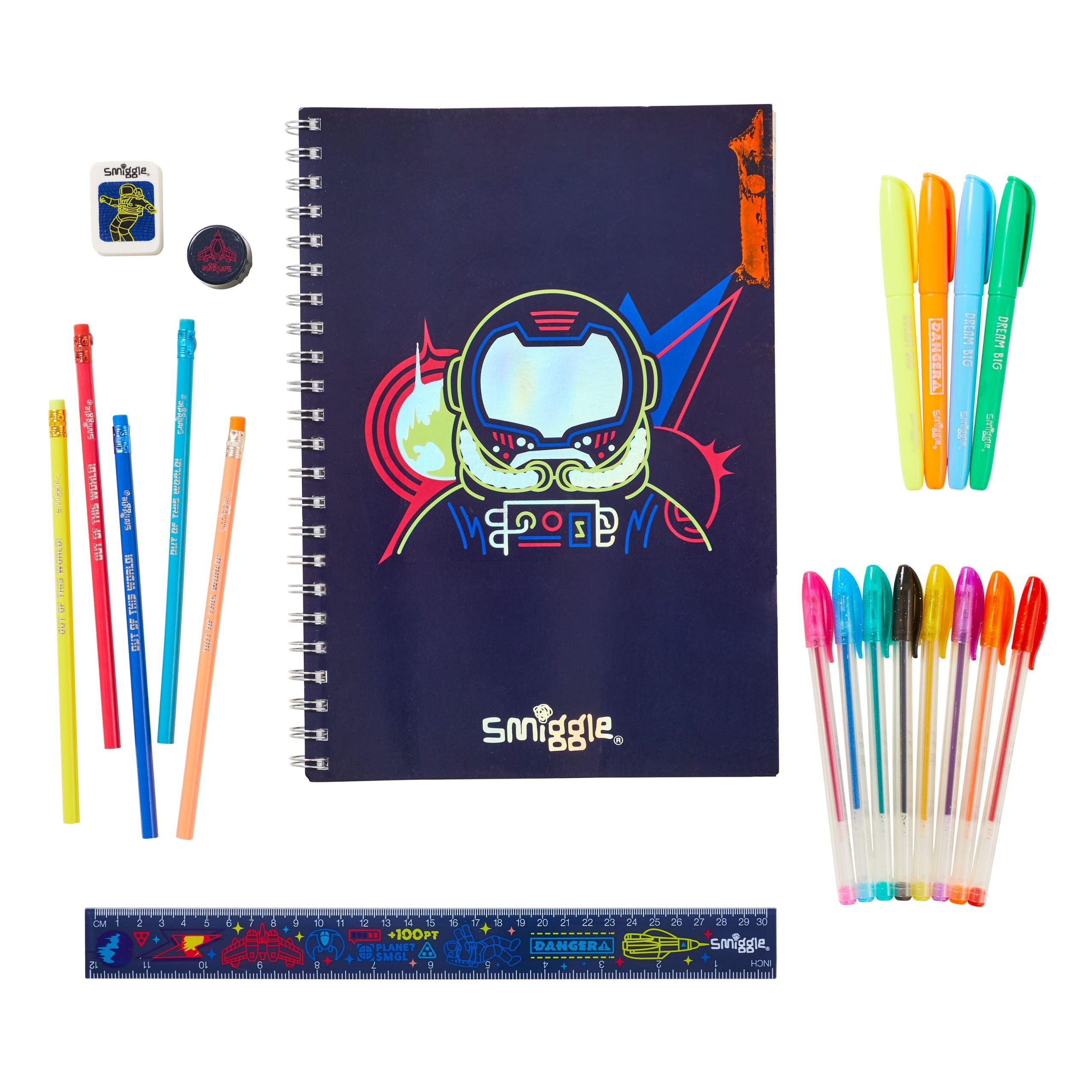 Smiggle - Set de papelería A4 básico